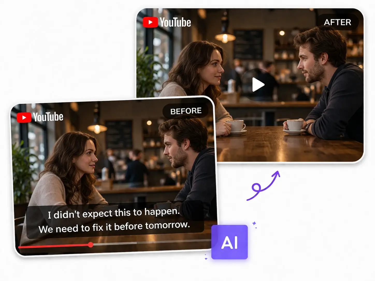 AI 去除视频中硬编码文字效果